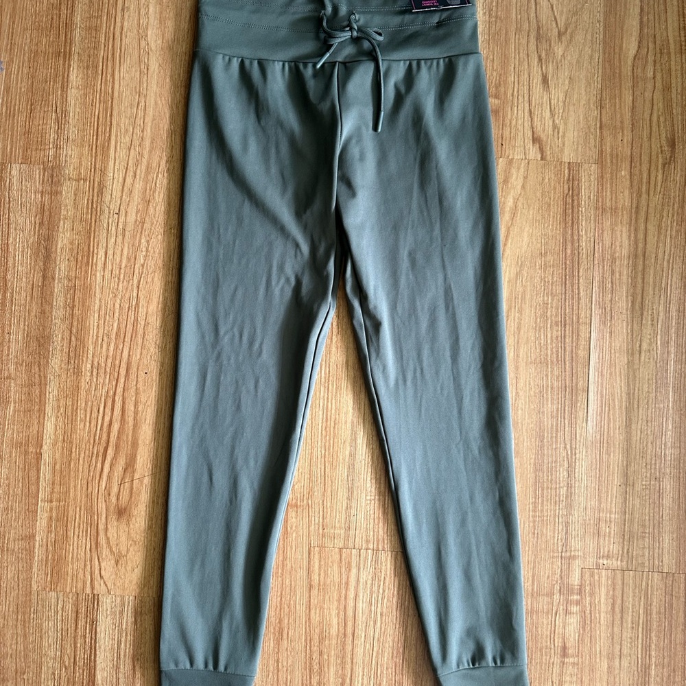 No Boundaries Tie Waist High Rise Wome’s Leggings S Midnight Green